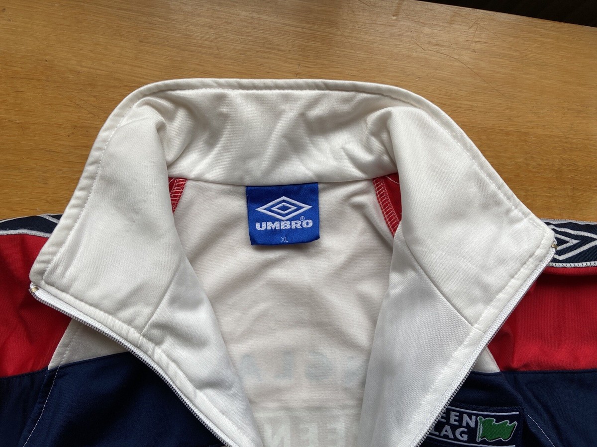 ENGLAND 1998 2000 HOME FOOTBAL SOCCER TRACK JACKET UMBRO sz ENGLAND 1998 2000 HOME FOOTBAL SOCCER TRACK JACKET UMBRO sz