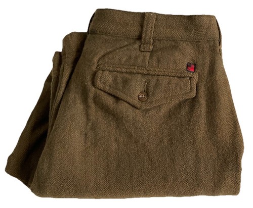 Woolrich Herren Fischgrät Wollhose gefüttert Jagd Reithose Größe W32 L27