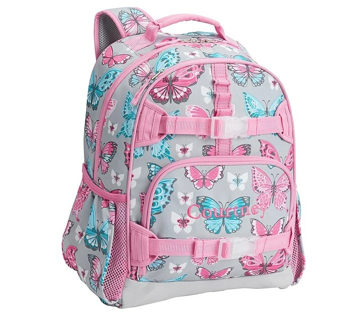 Mackenzie Pink Botanical Butterfly Backpacks