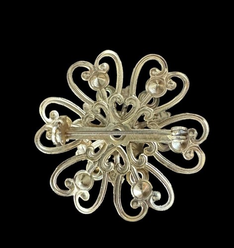 Vintage Mary Brooch 1950s Immaculate Conception Blue Rhinestone Religious - Picture 7 of 16