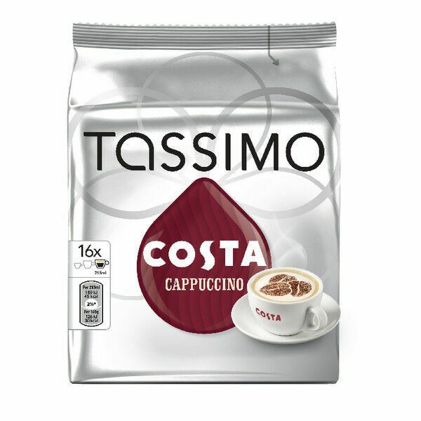 TASSIMO Costa Cappuccino Coffee Pods 5Pack, 40 Servings for sale