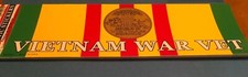 Vietnam War Veteran Service Ribbon Bumper Sticker Size 3-1/4"X9" Made In The USA