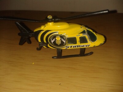 Hubschrauber Miniatur Hotwheels ''''Stinger'''' 1989. Gelb (D27b7)