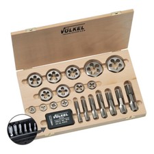 V&Ouml;LKEL HexTap - Gewindebohrer + Schneidmuttern 30-tlg. Satz M 3 - M 30 (48643)