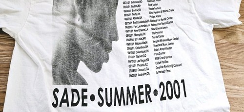 Camiseta De Colección Bootleg Sade SADE Lovers Rock 2001 Gira de Conciertos Doble Cara L - Imagen 9 de 9