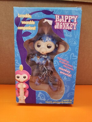       Fingerling Happy Monkey Interactive Toy Collectible - Blue Pattern