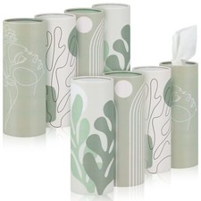 8 Pcs Car Tissue Holder Cylinder Round Tissue Box Tubes for Car Cup Holder