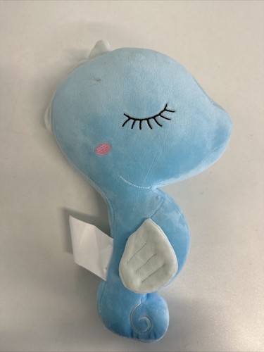 Seahorse Plush blue 12" Stuffed Animal NEW without tags BAM (Some marks) - Picture 2 of 14