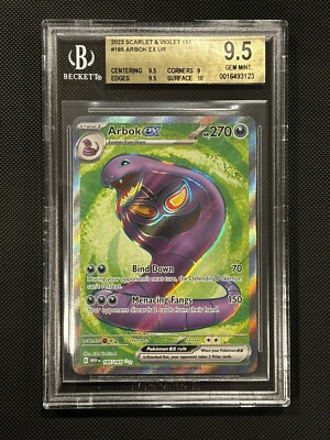 Arbok Ex Holo Full Art Ultra Rare 185/165 Pokémon Scarlet - Foto 9