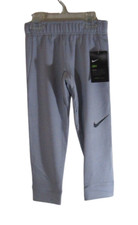 NWT Nike Boys DRY Woven Training Pants 4 Wolf Grey Heather MSRP 42