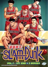 Slam Dunk Serie TV Completa + 5 Film Anime Giapponese DVD Inglese Sub Spedizi...