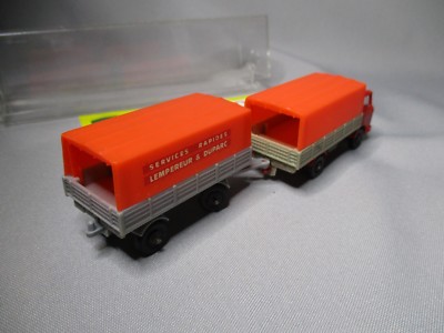 Miniature Majorette 1/100 N°342 - Camion DAF 2600 Bâché - Services Rapides Lempereur