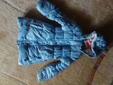 KANZ Mädchen Anorak Kapuze  Winter Jacke Mantel  blau NEU