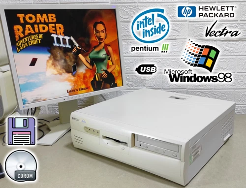 HP Vectra VL400 Windows 98 Retro gaming Computer Vintage PC Pentium 3 AGP Slot