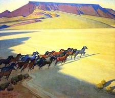 Wild horses by Maynard Dixon
