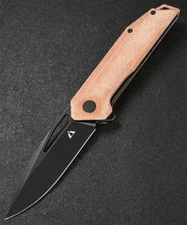 CMB Made Knives Lurker Folding Knife 3.38" D2 Steel Blade Micarta/Stainless