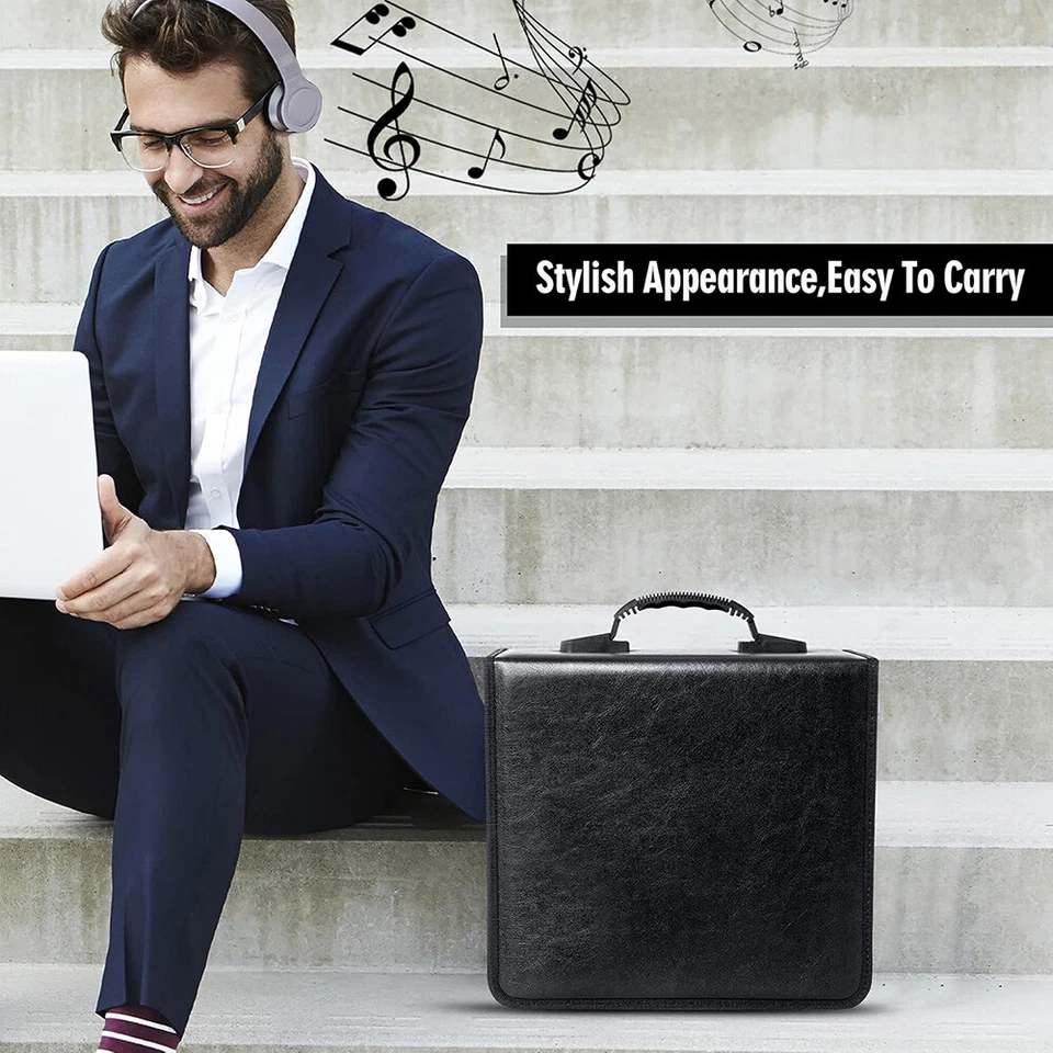 520 шт. чехол для хранения дисков компакт-дисков DVD органайзер держатель сумка бумажник альбом медиа видео - Изображение 4 из 4