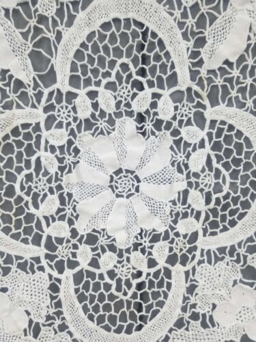 Vintage Point de Venise needle lace Banquet tablecloth 208x122cm - Picture 8 of 12