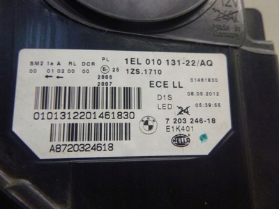 Scheinwerfer rechts BMW 5er F10 F11 Bi-Xenon 7203246 (459170 