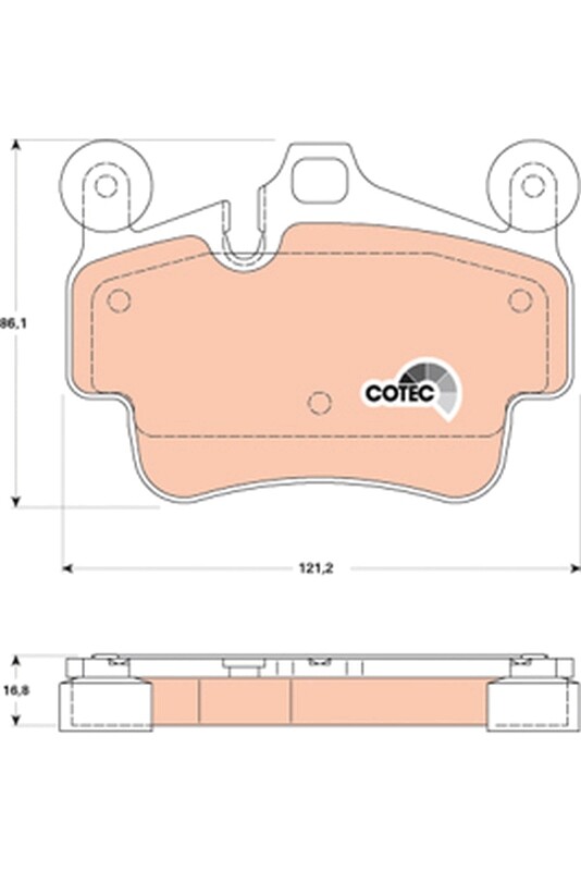 GDB1836 TRW Brake Pad Set, disc brake for PORSCHE