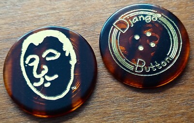 Django Reinhardt Button Guitar Picks 2 picks (Gold )