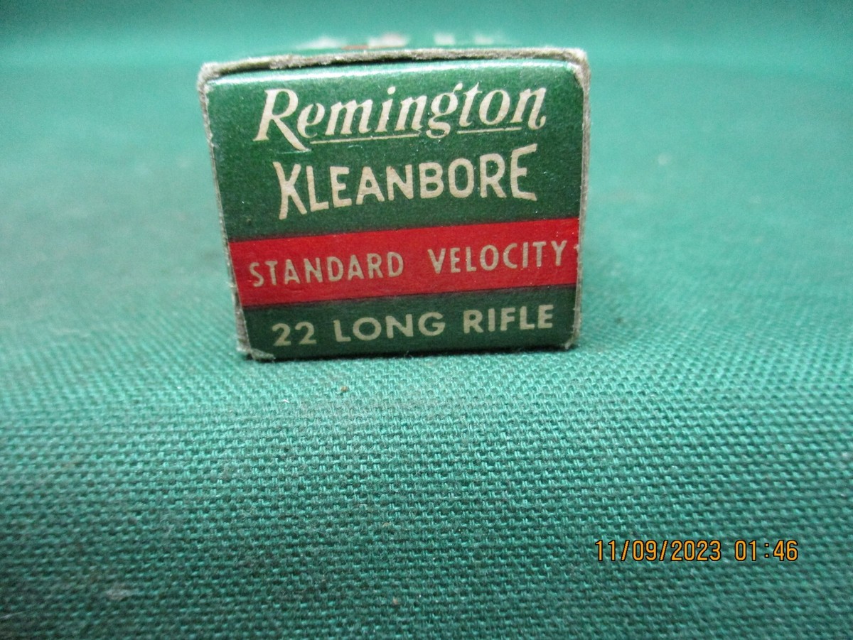 Vintage Remington Kleanbore 22 Long Rifle ., Ammo Box
