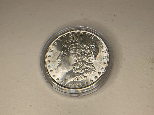1885 P MORGAN DOLLAR AU / NICE SHINE - VERY nice details w/free shipping