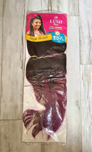 Lush Hair Extensions Pre-Cut Pre-Picked Mega Braids 55" Pack of 6 - Picture 2 of 6