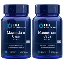  Magnesium Caps 500mg 2x100 Caps oxide/citrate Life Extension