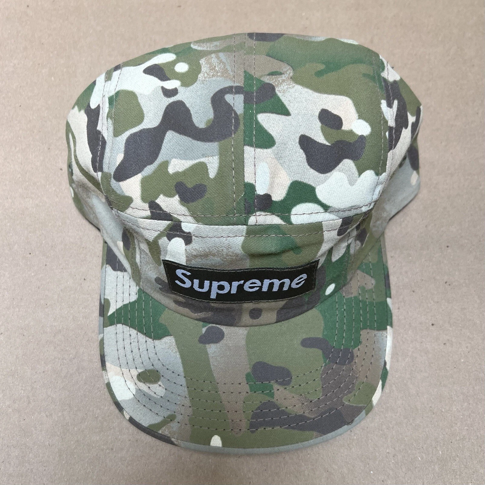 Casquette de camp Deadstock vintage Supreme Camo 5 panneaux début années 2000