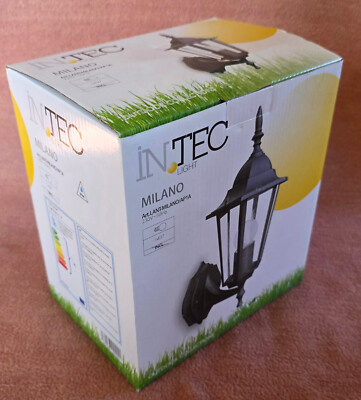 IN.TEC Light Milano Outdoor Collections Lampe Wandlampe Leuchte Außen Schwarz