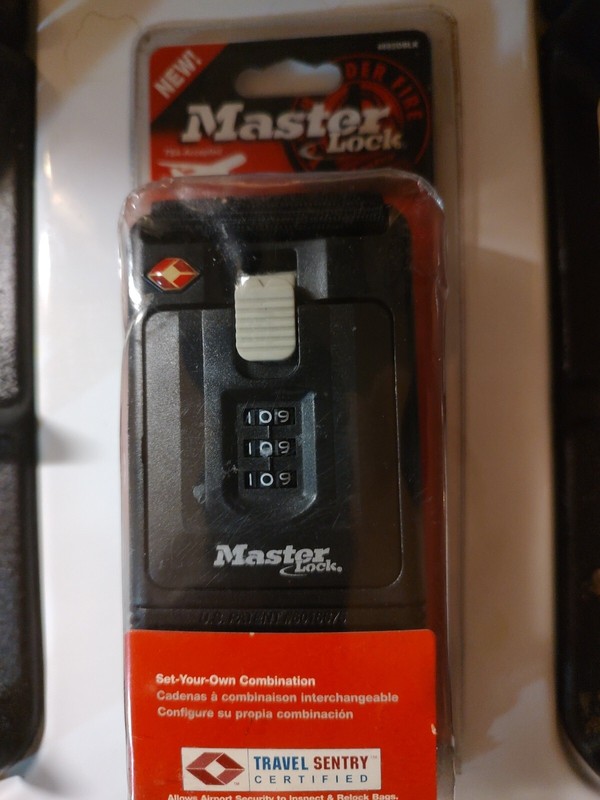 Master Lock 4682DBLK TSA Accepted Luggage Padlock Set Your Own Combination