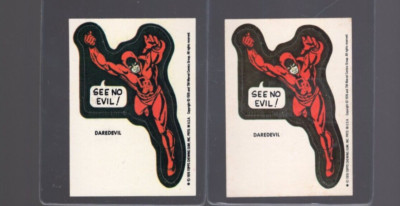 1976 Marvel Stickers Daredevil See No Evil!