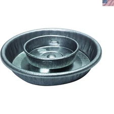 Metal Baby Chick Waterer Base Jar, 1 Quart - Durable Galvanized Steel Solution