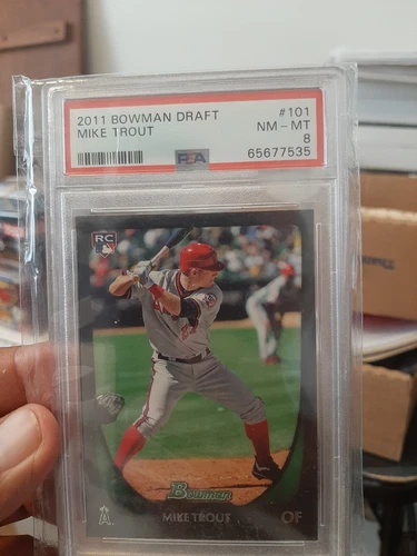 Mike Trout 2011 Bowman Draft Rookie PSA 8 #101 Los Angeles Angels RC