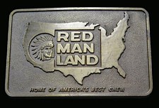 Red Man Land Chewing Tobacco Vintage Belt Buckle