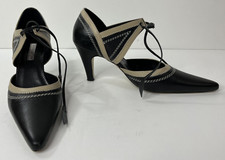 Vero Cuoio Pointed Toe Cone Heels Sandal Maneesilp Handmade Size 36 US Size 5.5