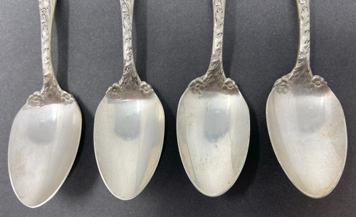 Four Antique Love Disarmed by Reed and Barton Sterling Silver Teaspoon 6" spoon - Picture 2 of 8