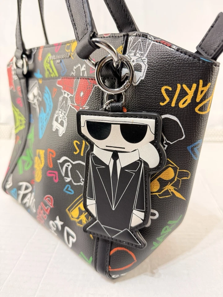 Karl Lagerfeld Women Satchel Top Handle Bag Paris Adele Purse - Image 4 of 4