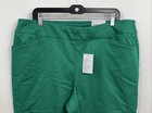 NWT Kohl's Women's Green Flat Front Pockets Straight Leg Cropped Pants Size 18W — photo 3