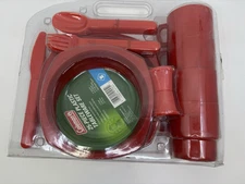 Coleman 25 pc. Red Thick Plastic Tableware Set Camping RV Travel New in Package