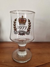 1977 The Queens Silver Jubilee glass/goblet Very Good Condition 5.5"Tallx2.75"WD