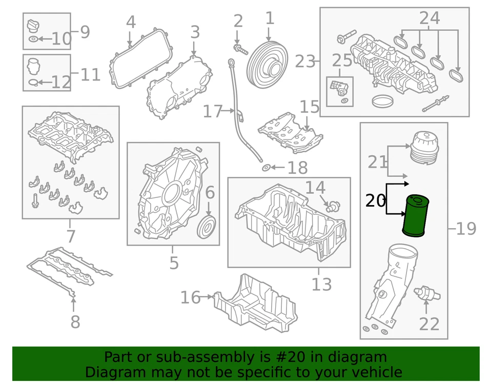 Filtro de aceite Land-Rover genuino LR073669 Foto 3 de 3