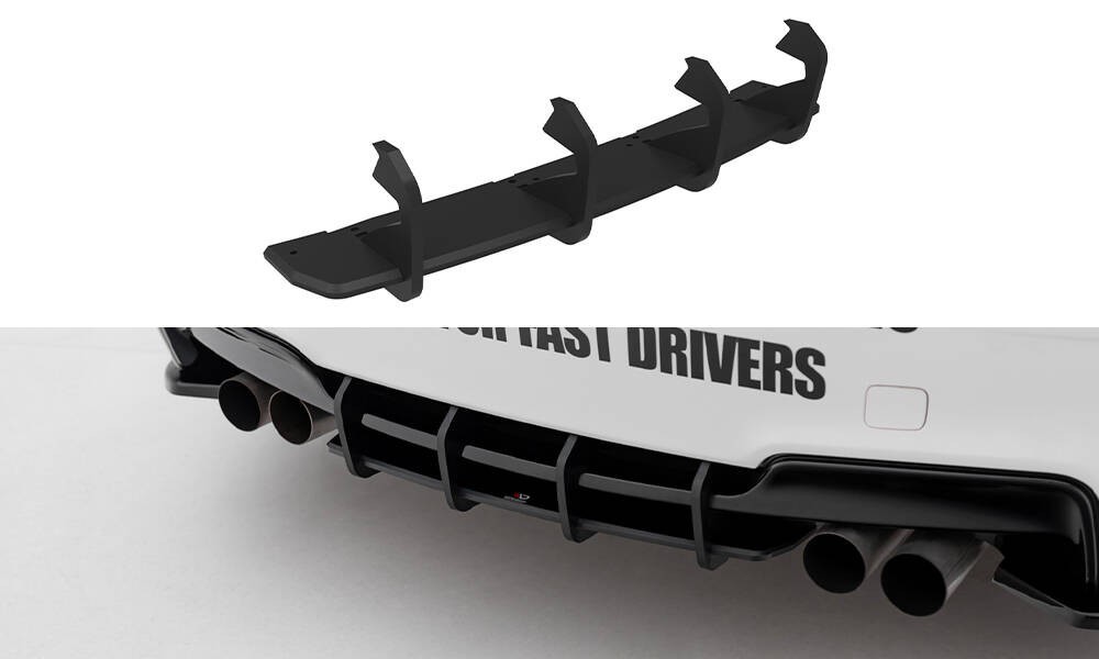 Diffuseur arriere BMW 1 M Coupe E82 Maxton Street Pro central noir abs