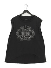 Image of AllSaints Women's T-Shirt S Black 100% Cotton Basic New with tags