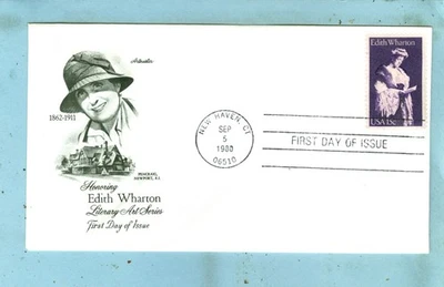 1980, Scott #1832, ARTMASTER FDC, "Honoring Edith Wharton, Literary Art Series" - Image 1 of 3