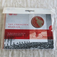 2020 REMEMBRANCE DAY LEST WE FORGET B/UNC £5 CROWN - still mint sealed pack