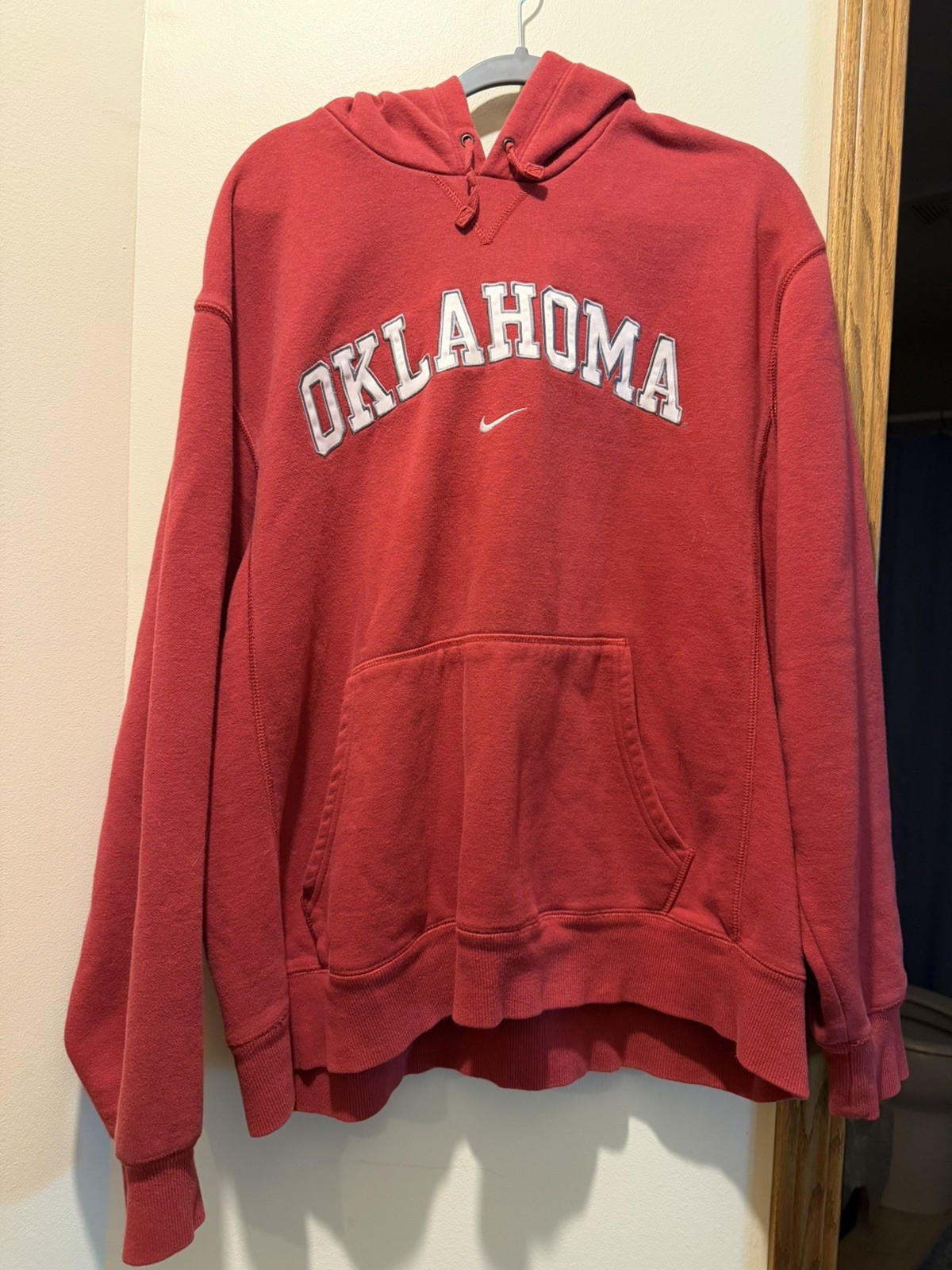 Nike Oklahoma Sooners Hoodie Mens XL Red Pullover Center Swoosh