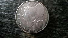 AUSTRIA 10 SHILLING 1958 .625 SILVER