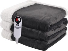 Heated Blanket Electric Blanket Full Size 72''x84'', Flannel Heating Blanket